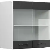 Vicco R-Line Glazen keukenkast – 60 cm Antraciet landhuis