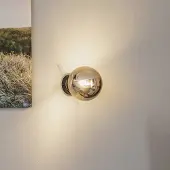 Emibig Wandlamp Glassy, dimbaar, zwart, Woon-/ Eetkamer, Glas, Modern, wandlamp