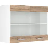 Vicco R-Line Glazen keukenkast – 80 cm Sonoma