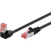 Goobay Netwerkkabel | Cat6 S/FTP | 5 meter (1x Haaks, Zwart)