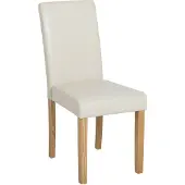 Beliani BROADWAY - Eetkamerstoel set van 2 - Beige - Kunstleer