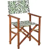 Beliani CINE - Tuinstoel-Groen-Polyester, Acaciahout