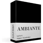 Ambiante Katoen - Topper Hoeslaken - 120x200 - Zwart