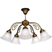 BERLINER MESSINGLAMP Plafondlamp OLGA, dimbaar, brons / oud-messing, Woon-/ Eetkamer, Glas, Antiek, plafondlamp