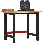 vidaXL - Werkbank - rechthoekig - 100x60x83 - cm - massief - acaciahout