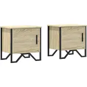 vidaXL Nachtkastjes 2 st 40x30x40 cm spaanplaat sonoma eikenkleurig