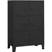 vidaXL Opbergkast industrieel 75x40x115 cm metaal zwart