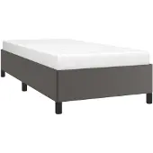 vidaXL Bedframe, grijs, 90x190 cm, kunstleer