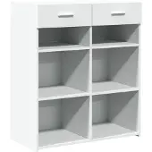 vidaXL Dressoir 80x42,5x93 cm bewerkt hout wit