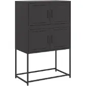 vidaXL Dressoir 68,5x38,5x107 cm staal zwart
