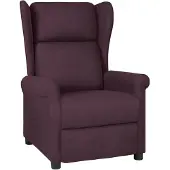 vidaXL Fauteuil verstelbaar stof crèmekleurig
