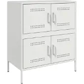 vidaXL Dressoir 68x39x79 cm staal wit