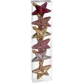 Atmosphera Kerstversiering, plastic sterren, 6 stuks.