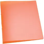 Q-CONNECT ringmap, PP, 2 ringen, 25 mm, transparant oranje