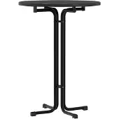 vidaXL Barkruk, zwart, Ø80x110 cm, materiaal: houtvezel en staal