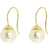 Lucardi Oorbellen 'Klassisch' goud / parelwit