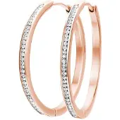 Lucardi Oorbellen rose-goud / transparant