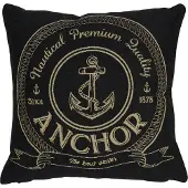 Mars & More gobelin kussen antraciet anchor 45x45cm*