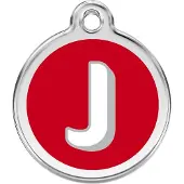 Red Dingo Hondenpenning 20 mm letter J
