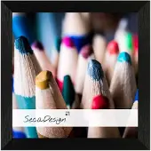 SecaDesign Nervi Fotolijst Hout - Fotomaat 13x13 cm - Zwart