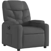 vidaXL Fauteuil verstelbaar elektrisch stof zwart
