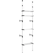 vidaXL Kledingkastsysteem met schappen telescopisch aluminium