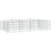 vidaXL Gabionen-verhoging met boogvorm, 200x100x50 cm, verzinkt staal