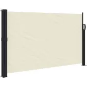 vidaXL Windscherm uittrekbaar 120x500 cm crèmekleurig