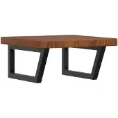 vidaXL Badkamer wandschap staal en massief eikenhout