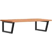 vidaXL Badkamer wandschap staal en massief beukenhout
