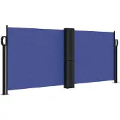 vidaXL Windscherm uittrekbaar 100x1000 cm blauw