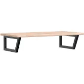 vidaXL Badkamer wandschap staal en massief eikenhout