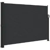 vidaXL Windscherm uittrekbaar 140x500 cm zwart