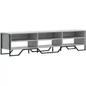 vidaXL Tv-meubel 180x34x41 cm bewerkt hout grijs sonoma eikenkleurig
