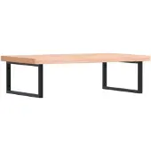 vidaXL Badkamer wandschap staal en massief beukenhout
