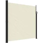vidaXL Windscherm uittrekbaar 200x500 cm crèmekleurig