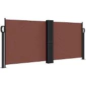 vidaXL Windscherm uittrekbaar 100x600 cm bruin