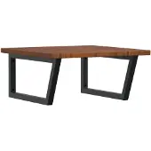 vidaXL Badkamer wandschap staal en massief eikenhout