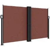 vidaXL Windscherm uittrekbaar 140x1200 cm bruin