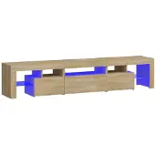 vidaXL Tv-meubel met LED-verlichting 200x36,5x40cm sonoma eikenkleurig