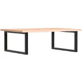 vidaXL Badkamer wandschap staal en massief eikenhout