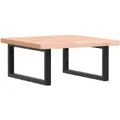 vidaXL Badkamer wandschap staal en massief beukenhout