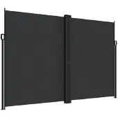 vidaXL Windscherm uittrekbaar 220x1000 cm zwart