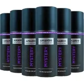 Amando Mystery Deodorant Deospray Voordeelverpakking 6x150ml