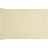 vidaXL Balkonscherm 600x90 cm PVC crèmekleurig