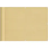 vidaXL Balkonscherm 75x500 cm 100% oxford polyester zandkleurig