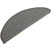 vidaXL Trapmatten 15 st 65x21x4 cm Grijs Halfrond Groot