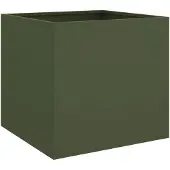vidaXL Plantenbak 42x40x39 cm staal olijfgroen