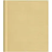 vidaXL Balkonscherm 120x400 cm 100% oxford polyester zandkleurig
