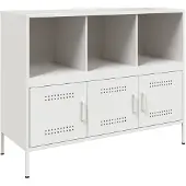 vidaXL Dressoir 100,5x39x79 cm staal wit